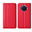 Custodia Portafoglio In Pelle Cover con Supporto T01 per Oppo Ace2 Rosso