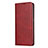 Custodia Portafoglio In Pelle Cover con Supporto T01 per Oppo Find X2 Pro Rosso