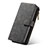 Custodia Portafoglio In Pelle Cover con Supporto T01 per Samsung Galaxy Note 10 Nero