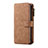 Custodia Portafoglio In Pelle Cover con Supporto T01 per Samsung Galaxy Note 10 Plus 5G Marrone