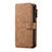 Custodia Portafoglio In Pelle Cover con Supporto T01 per Samsung Galaxy Note 10 Plus Marrone