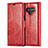 Custodia Portafoglio In Pelle Cover con Supporto T01 per Samsung Galaxy Note 9 Rosso