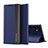 Custodia Portafoglio In Pelle Cover con Supporto T01 per Samsung Galaxy S21 Ultra 5G Blu
