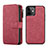 Custodia Portafoglio In Pelle Cover con Supporto T02 per Apple iPhone 12 Rosso