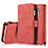 Custodia Portafoglio In Pelle Cover con Supporto T02 per Apple iPhone 7 Plus Rosso