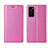 Custodia Portafoglio In Pelle Cover con Supporto T02 per Huawei P40 Rosa