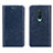 Custodia Portafoglio In Pelle Cover con Supporto T02 per OnePlus 8 Blu