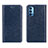 Custodia Portafoglio In Pelle Cover con Supporto T02 per Oppo Reno4 5G Blu