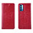 Custodia Portafoglio In Pelle Cover con Supporto T02 per Oppo Reno4 5G Rosso