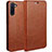 Custodia Portafoglio In Pelle Cover con Supporto T02 per Samsung Galaxy Note 10 Arancione