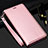 Custodia Portafoglio In Pelle Cover con Supporto T02 per Samsung Galaxy S20 Oro Rosa