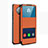 Custodia Portafoglio In Pelle Cover con Supporto T02 per Xiaomi Poco F2 Pro Arancione
