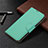 Custodia Portafoglio In Pelle Cover con Supporto T02 per Xiaomi Redmi 10X 4G Verde