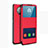 Custodia Portafoglio In Pelle Cover con Supporto T02 per Xiaomi Redmi K30 Pro Zoom Rosso