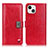 Custodia Portafoglio In Pelle Cover con Supporto T03 per Apple iPhone 13 Mini Rosso