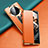 Custodia Portafoglio In Pelle Cover con Supporto T03 per Huawei Mate 40 Arancione