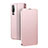 Custodia Portafoglio In Pelle Cover con Supporto T03 per Huawei P30 Oro Rosa