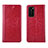 Custodia Portafoglio In Pelle Cover con Supporto T03 per Huawei P40 Rosso