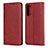 Custodia Portafoglio In Pelle Cover con Supporto T03 per Oppo Find X2 Lite Rosso