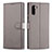 Custodia Portafoglio In Pelle Cover con Supporto T03 per Samsung Galaxy Note 10 Grigio