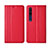 Custodia Portafoglio In Pelle Cover con Supporto T03 per Xiaomi Mi 10 Pro Rosso
