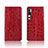 Custodia Portafoglio In Pelle Cover con Supporto T03 per Xiaomi Mi Note 10 Rosso
