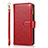 Custodia Portafoglio In Pelle Cover con Supporto T04 per Apple iPhone 12 Mini Rosso