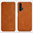 Custodia Portafoglio In Pelle Cover con Supporto T04 per Huawei Honor 20 Pro Arancione