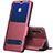 Custodia Portafoglio In Pelle Cover con Supporto T04 per Huawei Nova 5 Pro Rosso Rosa