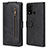 Custodia Portafoglio In Pelle Cover con Supporto T04 per Huawei P Smart (2020) Nero