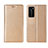 Custodia Portafoglio In Pelle Cover con Supporto T04 per Huawei P40 Pro Oro