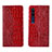 Custodia Portafoglio In Pelle Cover con Supporto T04 per Xiaomi Mi 10 Rosso