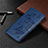 Custodia Portafoglio In Pelle Cover con Supporto T04 per Xiaomi Redmi 10X 4G Blu