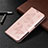Custodia Portafoglio In Pelle Cover con Supporto T04 per Xiaomi Redmi 10X 4G Oro Rosa