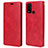 Custodia Portafoglio In Pelle Cover con Supporto T05 per Huawei P Smart (2020) Rosso