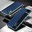 Custodia Portafoglio In Pelle Cover con Supporto T05 per Huawei P20 Pro Blu