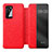 Custodia Portafoglio In Pelle Cover con Supporto T05 per Huawei P40 Pro Rosso