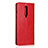 Custodia Portafoglio In Pelle Cover con Supporto T05 per OnePlus 8 Rosso