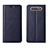 Custodia Portafoglio In Pelle Cover con Supporto T05 per Samsung Galaxy A90 4G Blu