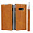 Custodia Portafoglio In Pelle Cover con Supporto T05 per Samsung Galaxy S10e Arancione