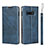 Custodia Portafoglio In Pelle Cover con Supporto T05 per Samsung Galaxy S10e Blu