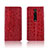 Custodia Portafoglio In Pelle Cover con Supporto T05 per Xiaomi Redmi K20 Rosso