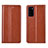 Custodia Portafoglio In Pelle Cover con Supporto T06 per Huawei Honor View 30 Pro 5G Arancione