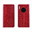 Custodia Portafoglio In Pelle Cover con Supporto T06 per Huawei Mate 30 5G Rosso