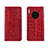 Custodia Portafoglio In Pelle Cover con Supporto T06 per Huawei Mate 30 Pro Rosso