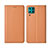 Custodia Portafoglio In Pelle Cover con Supporto T06 per Huawei Nova 6 SE Arancione