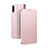 Custodia Portafoglio In Pelle Cover con Supporto T06 per Huawei P20 Oro Rosa