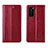 Custodia Portafoglio In Pelle Cover con Supporto T06 per Huawei P40 Rosso Rosa