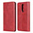 Custodia Portafoglio In Pelle Cover con Supporto T06 per OnePlus 8 Rosso