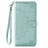 Custodia Portafoglio In Pelle Cover con Supporto T06 per Xiaomi Mi 10 Verde